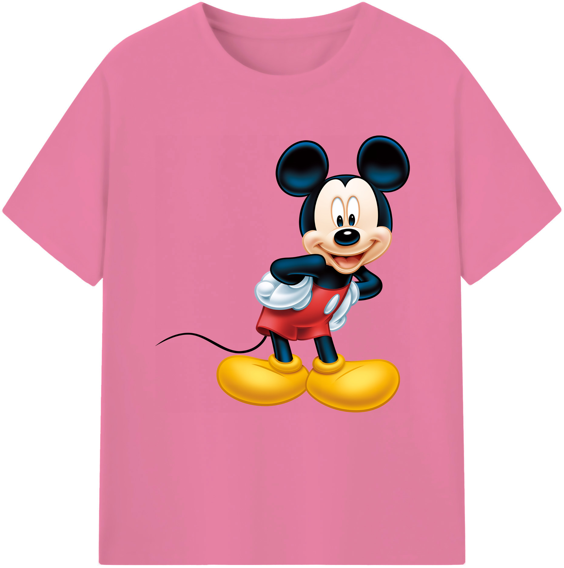 （画像用） ミッキーマウス Mickey Mouse 綿100％半袖Tシャツ（フロントプリント）